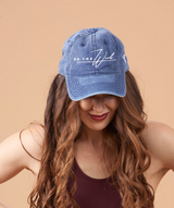 vintage denim hat | DO THE WORK